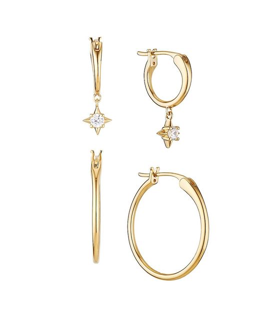 Ajoa by Nadri 2-Piece 18K Goldplated Cubic Zirconia Star Earring Set