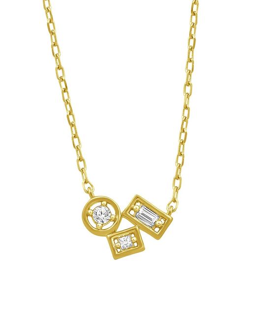 Verifine Demi Fine Beth 18K Yellow Goldplated Sterling 0.1 TCW Diamond Pendant Necklace/18