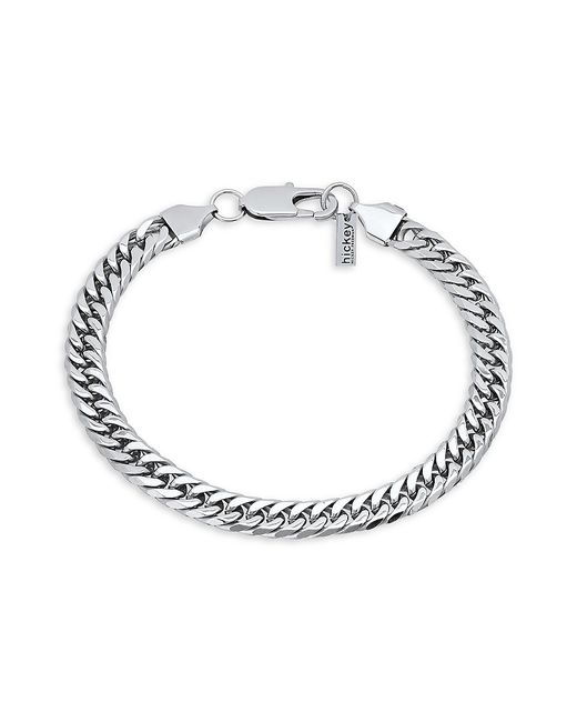 Hickey Freeman Stainless Steel Flat Curb Chain Bracelet