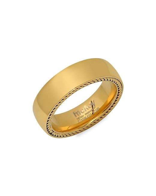 Hickey Freeman 18K Goldplated Stainless Steel Band Ring
