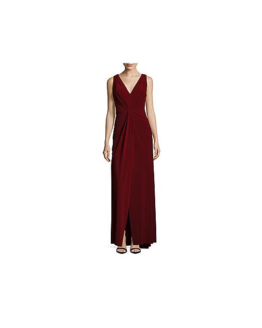 Vera Wang Sleeveless Solid Gown
