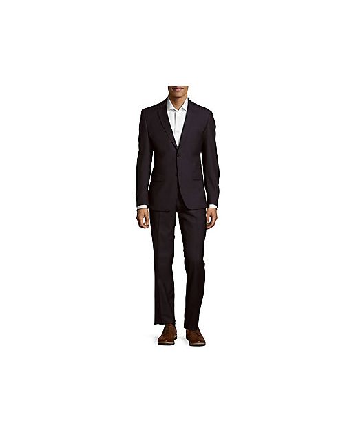 Versace Collection Wool Silk Blend Solid Suit