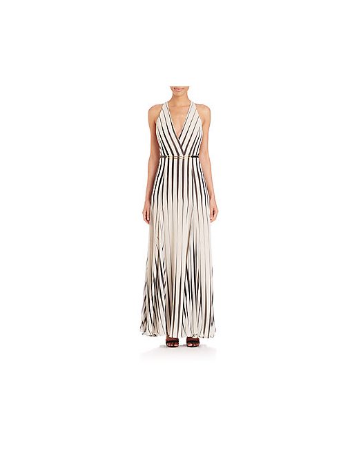 Halston Heritage Printed Maxi Gown