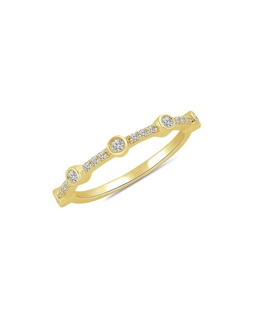 Verifine Demi Fine Elsa 18K Goldplated Sterling 0.2 TCW Diamond Ring