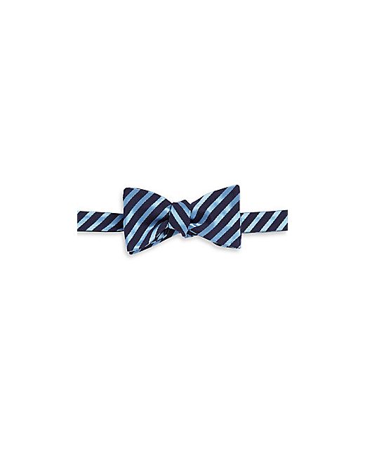 Ike Behar Party Stripe Silk Cotton Bow Tie