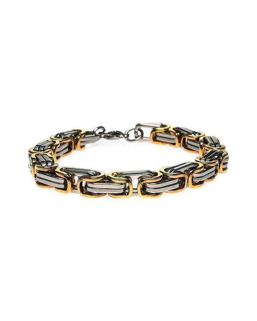 Jean Claude Two Tone Stainless Steel Link Chain Bracelet