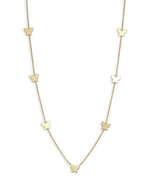 Saks Fifth Avenue Made in Italy 14K Butterfly Station Chain Necklace