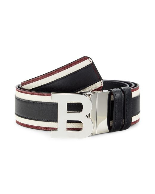 Bally Striped Reversible Leather Belt 110 44