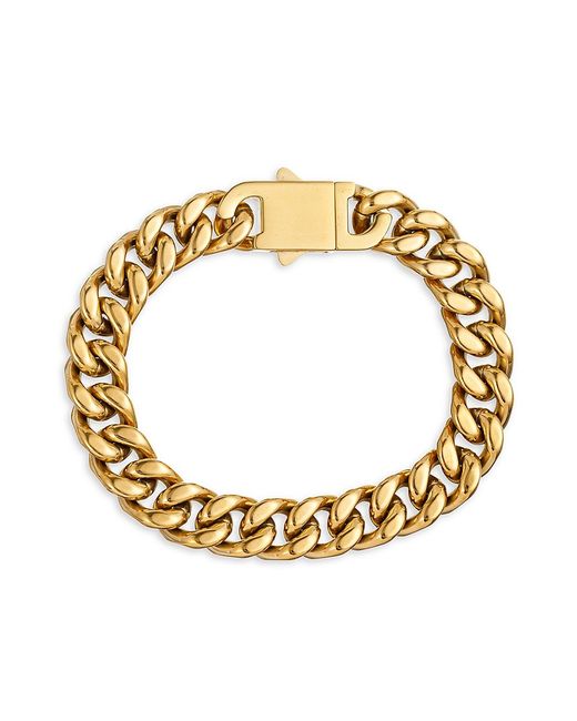 Eye Candy LA Francis 18K Goldplated Titanium Cuban Link Chain Bracelet