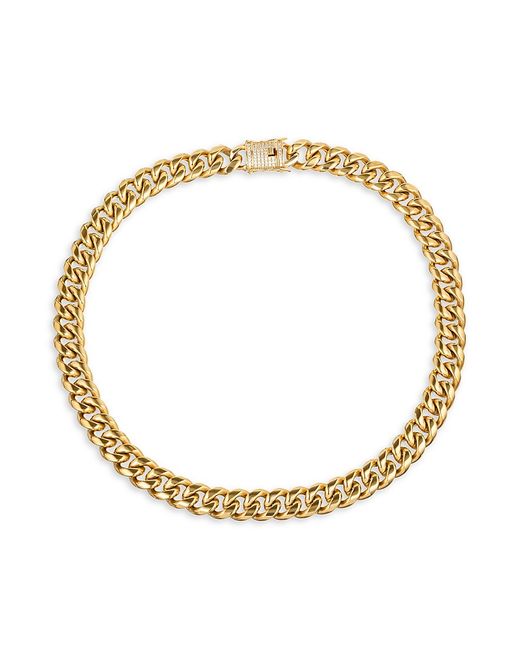 Eye Candy LA 18K Goldplated Cubic Zirconia Cuban Chain Necklace