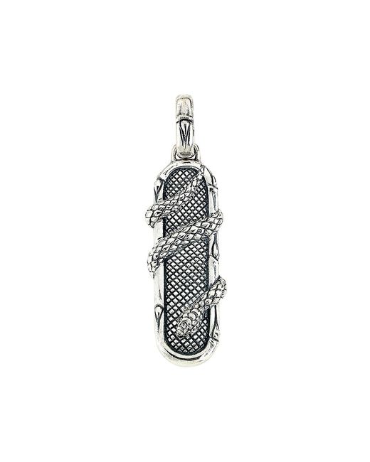 Eli Pebble Sterling Snake Pendant Necklace