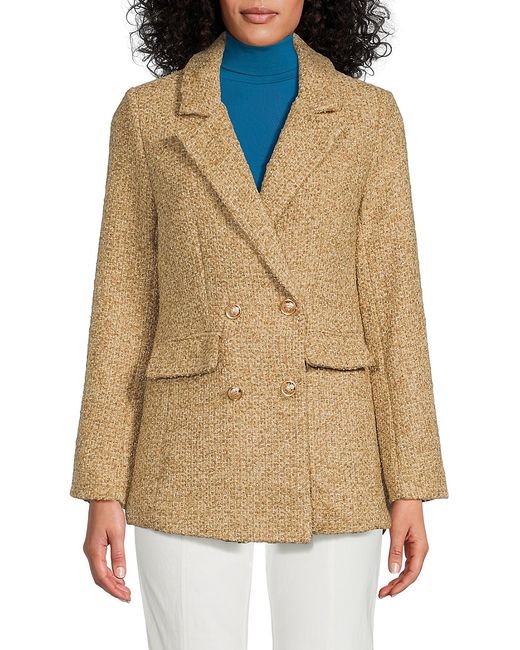 Wdny Double Breasted Wool Blend Blazer