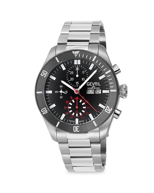 Gevril Yorkville 43MM Stainless Steel Automatic Chronograph Watch
