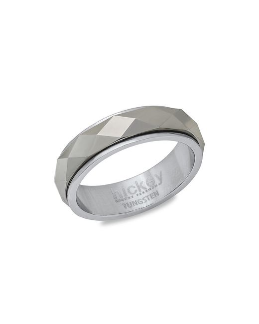 Hickey Freeman Tungsten Faceted Spinner Ring