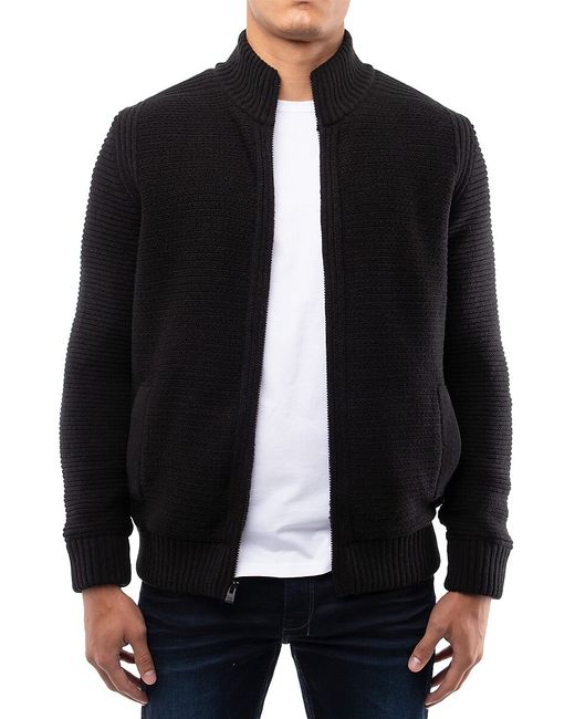 X Ray Mens Fleece Lined Zip Up Sweater