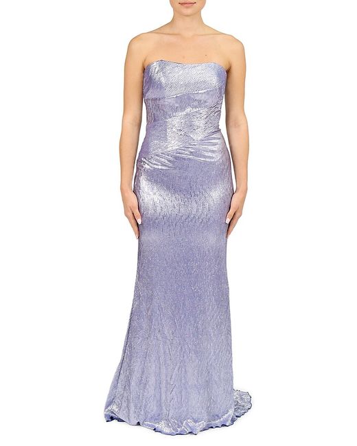 Rene Ruiz Collection Metallic Strapless Gown