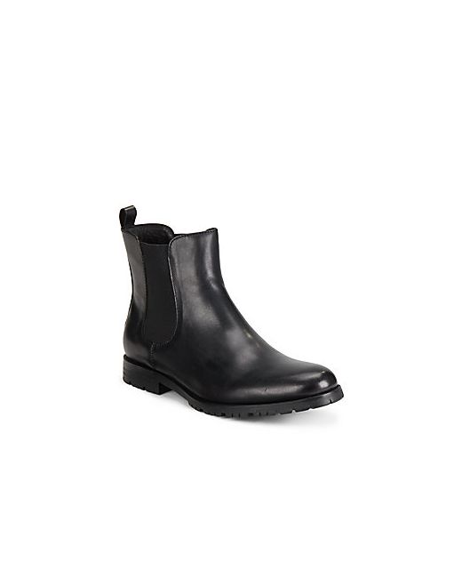 Saks Fifth Avenue Round Toe Leather Chelsea Boots