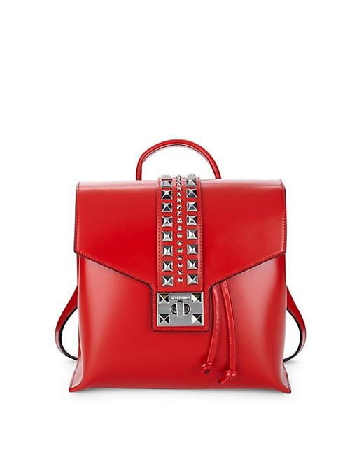 Valentino Bags by Mario Valentino Olivier Studded Leather Backpack