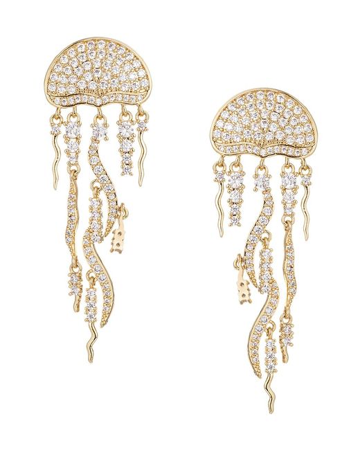 Eye Candy LA Luxe 18K Goldplated Cubic Zirconia Jellyfish Drop Earrings