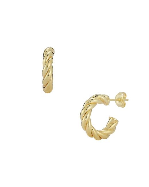 Sphera Milano 14K Goldplatd Sterling Twist Hoop Earrings