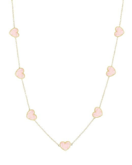 Jankuo Heart 14K Goldplated Crystal Long Station Necklace
