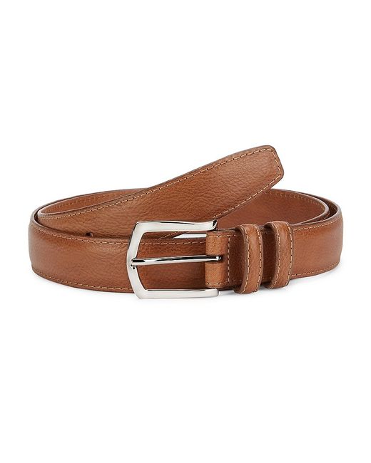 Saks Fifth Avenue Made in Italy Saks Fifth Avenue COLLECTION Glazed Calf Leather Belt 42