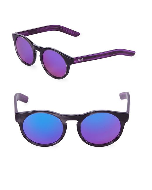 Aqs Mirrored 49MM Round Sunglasses