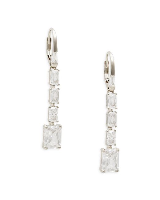 Adriana Orsini Naomi Silvertone Glass Crystal Drop Earrings