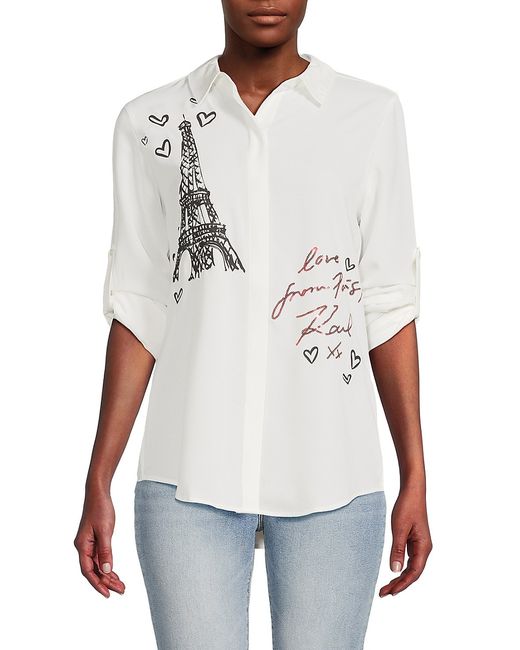 Karl Lagerfeld Eiffel Tower Button Down Shirt XL