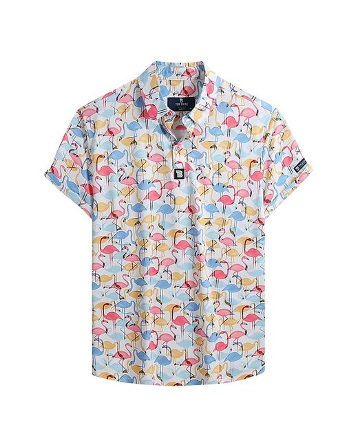 Tom Baine Slim Fit Flamingo Golf Shirt S