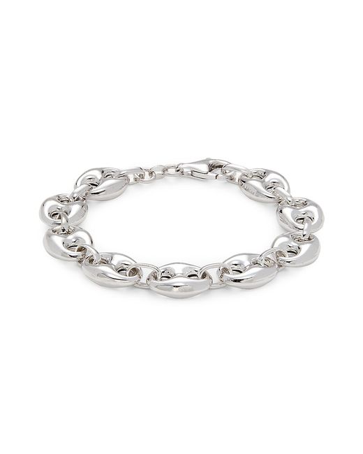 Saks Fifth Avenue Made in Italy Rhodium Plated Sterling Mariner Link Bracelet