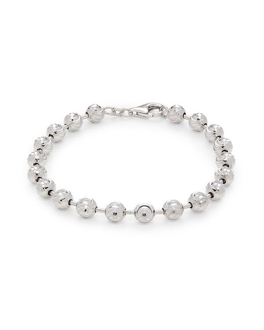 Saks Fifth Avenue Made in Italy Rhodium Plated Sterling Beaded Bracelet