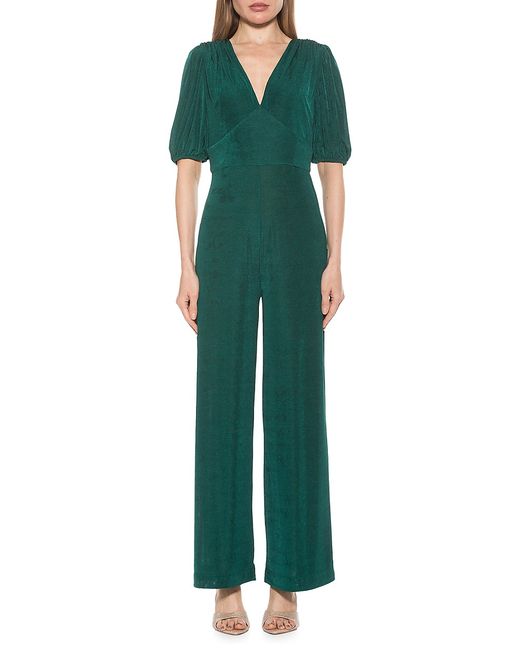 Alexia Admor Ivy Puff Sleeve Wide Leg Jumpsuit XS