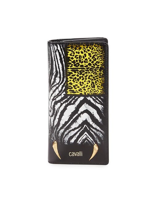 Cavalli Class by Roberto Cavalli Roberto Cavalli Graphic Leather Long Wallet