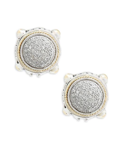 Effy 18K 0.22 TCW Diamonds Round Earrings