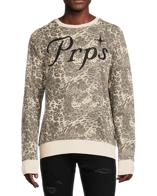 Prps Leopard Print Logo Sweatshirt S