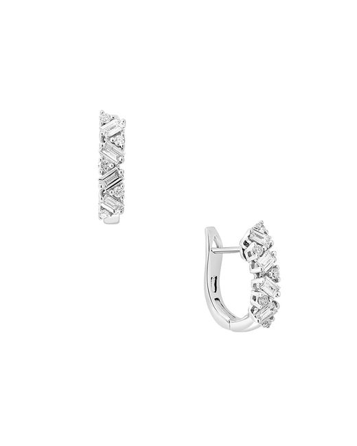 Effy 14K 0.47 TCW Diamond Huggie Earrings
