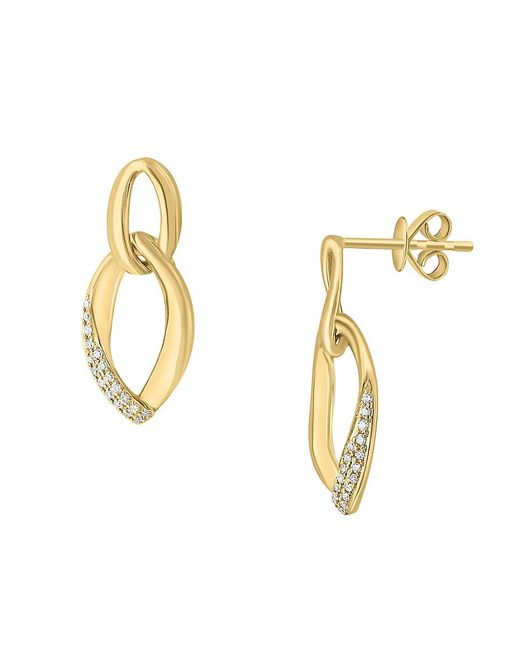 Effy 14K 0.11 TCW Diamond Drop Earrings