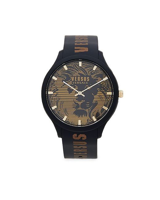 Versus 44MM Silicone Goldtone Stainless Steel Watch
