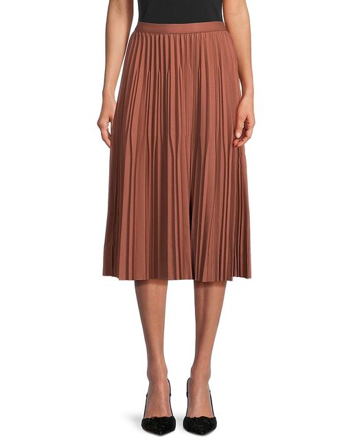 Adrianna Papell Pleated A Line Skirt L
