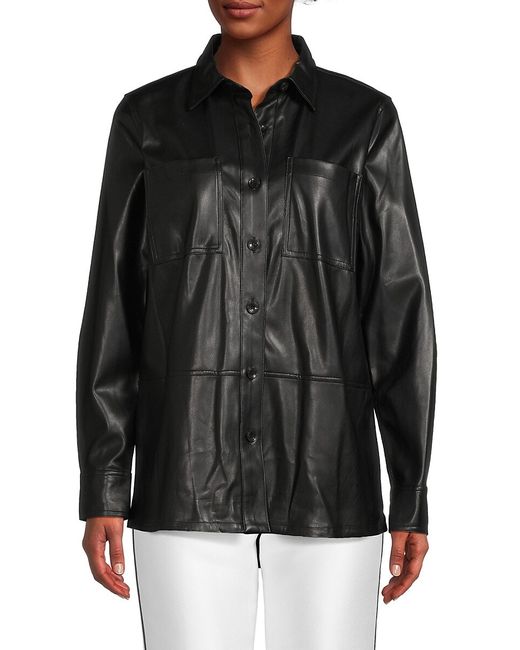 Calvin Klein Faux Leather Shirt XL