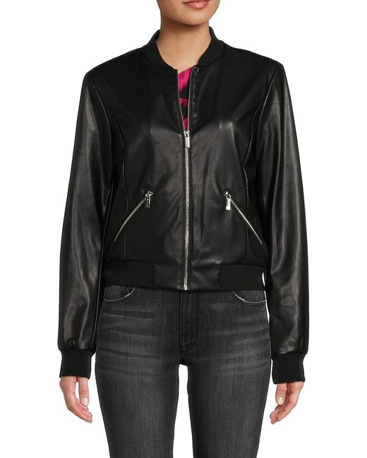 Calvin Klein Faux Leather Bomber Jacket XL