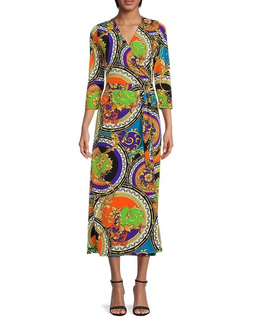 Renee C. Renee C. Abstract Midi Wrap Dress S