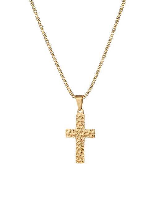 Eye Candy LA Premier Elliot Goldtone Titanium Cross Pendant Necklace