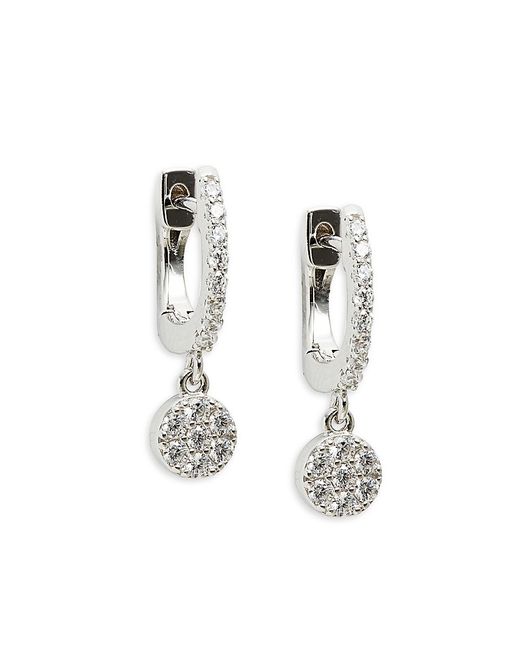 Lafonn Classic Platinum-Plated Sterling Simulated Diamond Drop Earrings