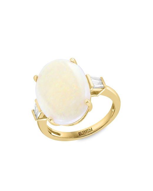 Effy 14K Opal Diamond Ring