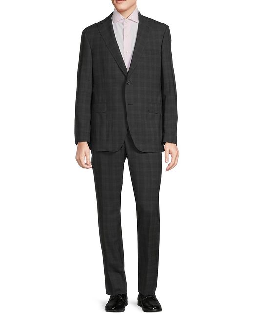 Samuelsohn Glen Plaid Wool Suit 38 R