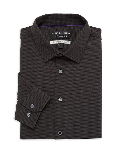 Report Collection Slim Fit Textured Dress Shirt 15