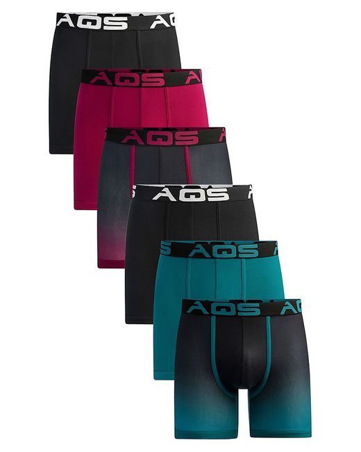Aqs 6-Pack Assorted Ombre Boxer Briefs S
