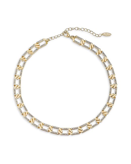 Ettika Flat Crystal Chain Necklace
